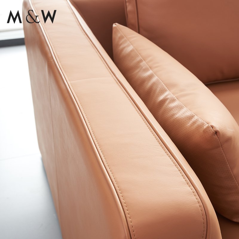 M&W High quality modern leather office furniture chesterfield sofa set