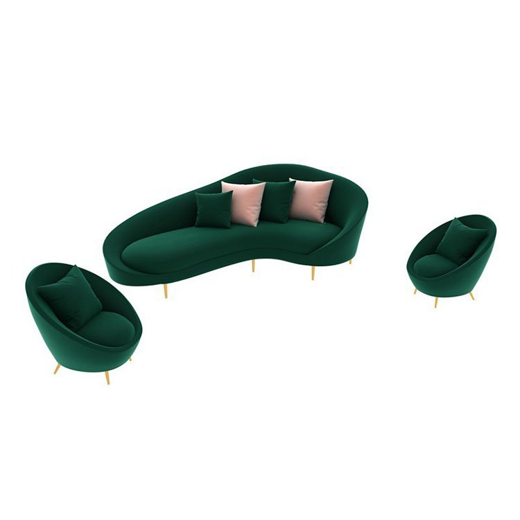 Nordic light luxury fabric sofa coffee table combination personality design reception office sofa home living room milk tea shop