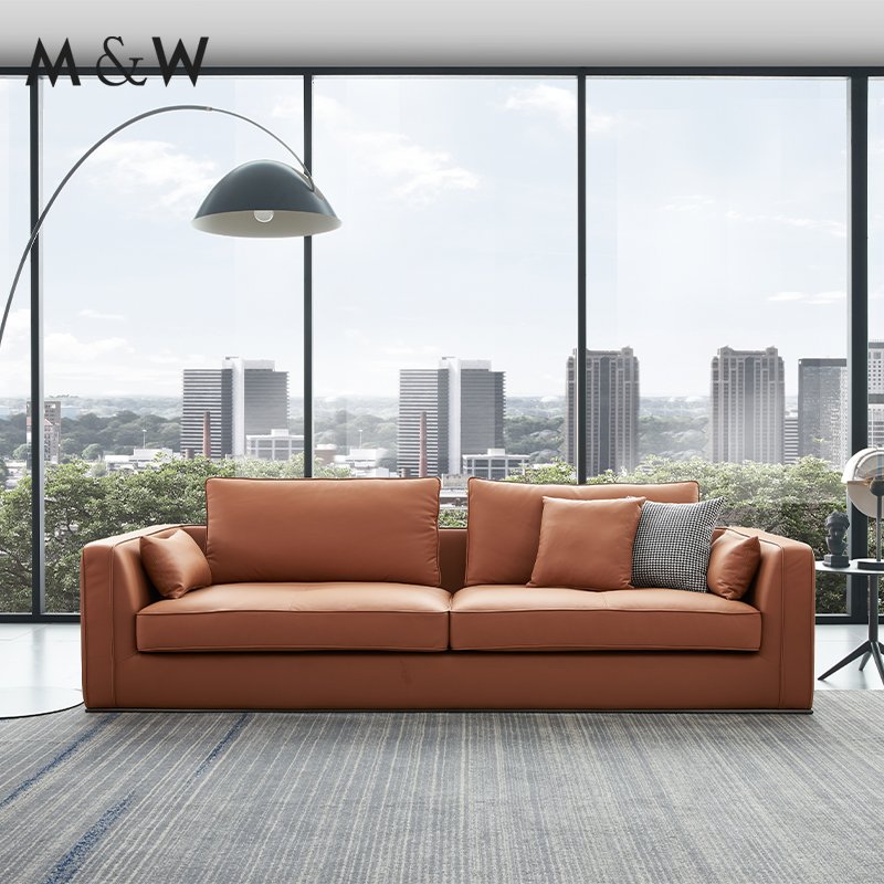 M&W High Grade genuine leather Office Sofa Set Couch for Meeting room