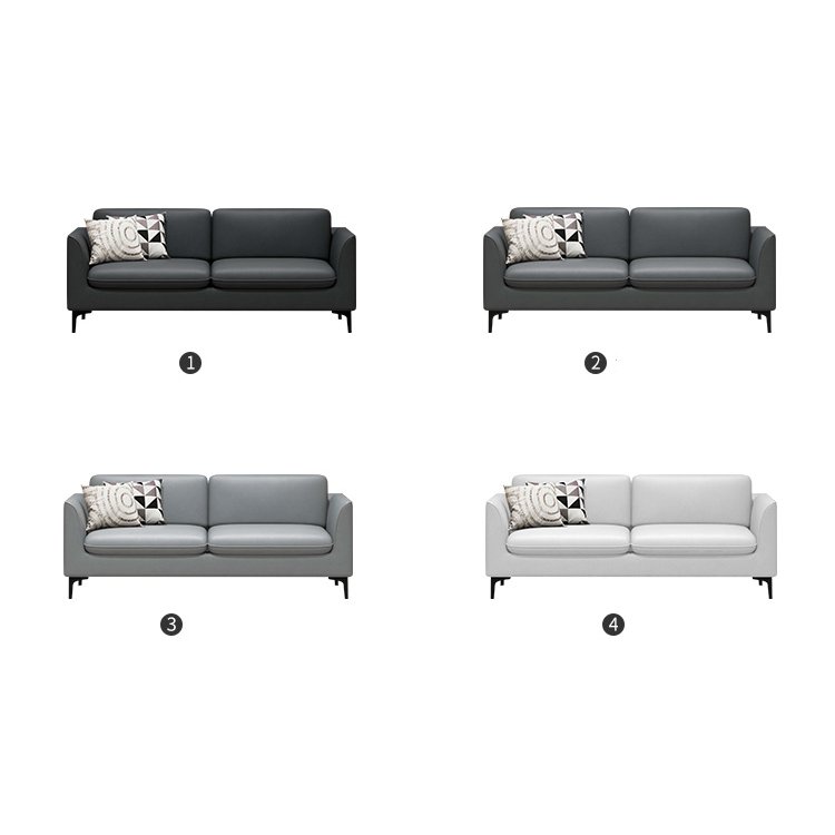 simple modern double seat leather modular combination waiting area office sofa