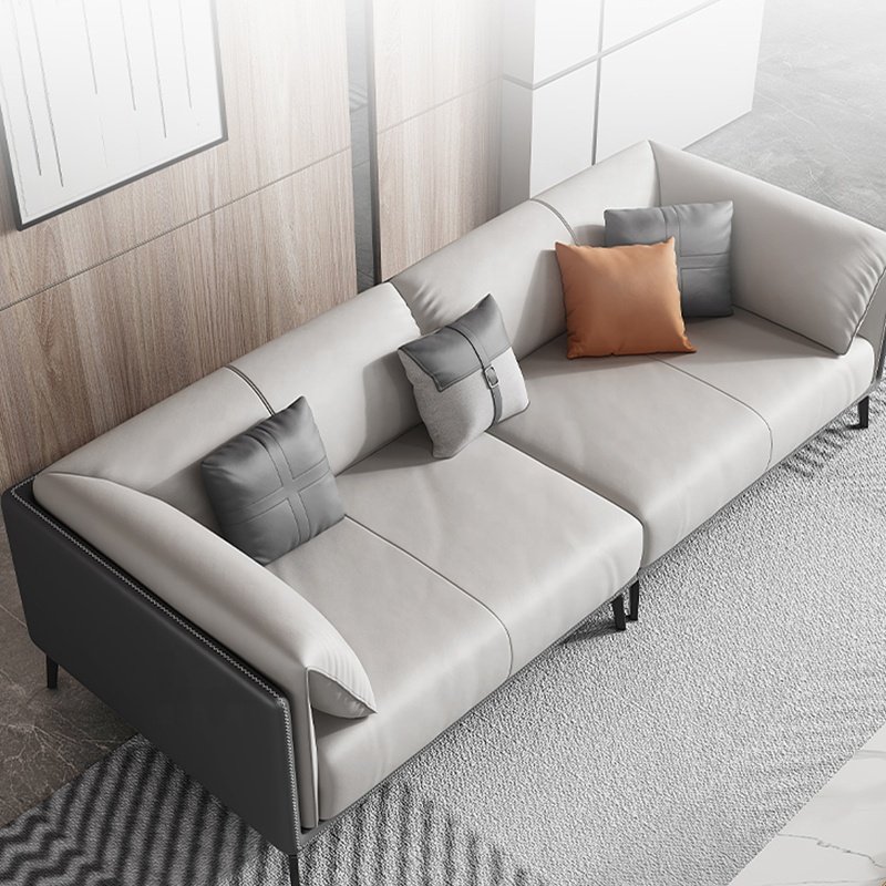 Micro-fiber Leather sofa set waiting room furniture sofa couch 1+1+3 seat office sofa design