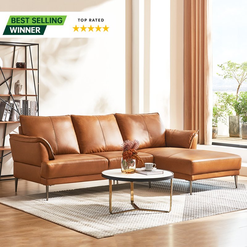L-shaped Modern Living Room Sofa corner lounge Fabric Genuine Leather l sofa Home couch Furniture set Canape Divano for villa