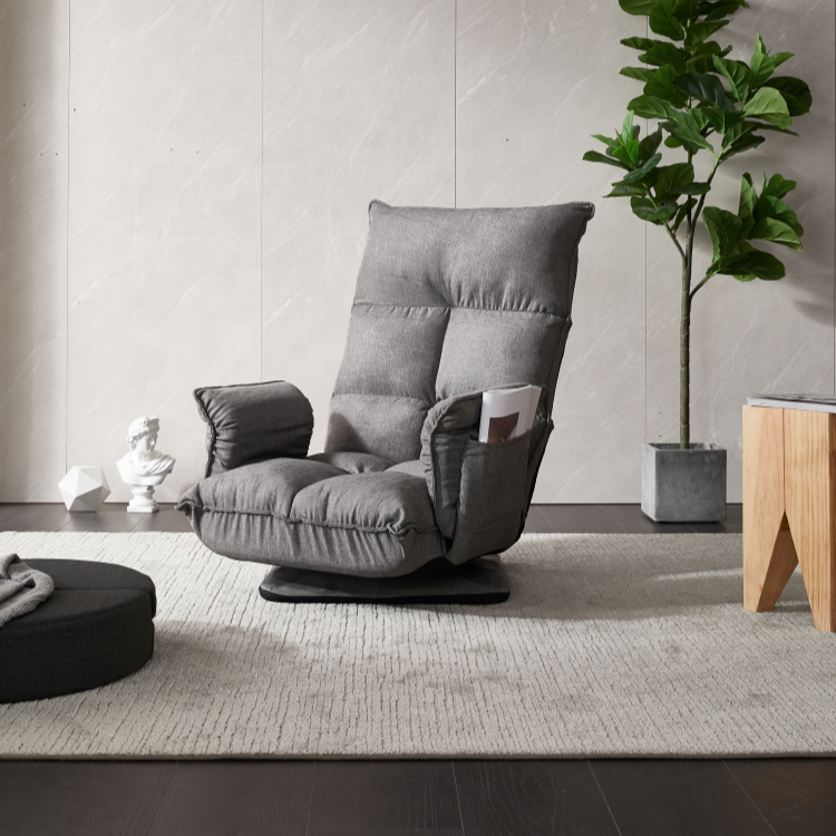 Gu Li Lazy Recliner Adjustable Folding Swivel Chair Sofa Chair with armrest