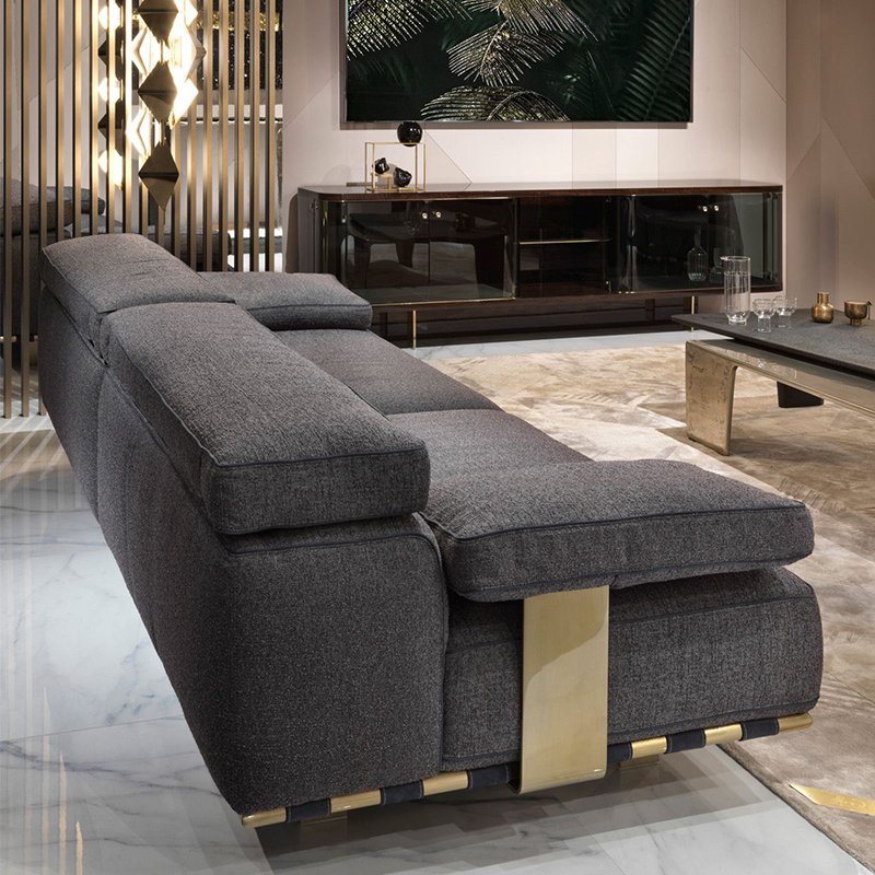 Italian Luxury Leather Living Room Sofas Hotel Modern Sofa Set Ceo'S Office Three Seat Leather Sofa