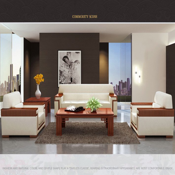 2024 New Commercial High-end Office Furniture Office Conference Reception Genuine Leather PU Leather Fabric Single Sofa