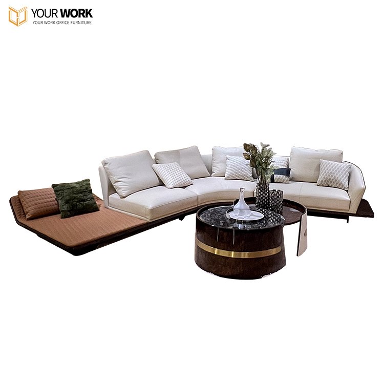 Luxury office Sofa Hot Selling Leather sofa Set Furniture Living Room Commercial CEO office leisure area Sofa set