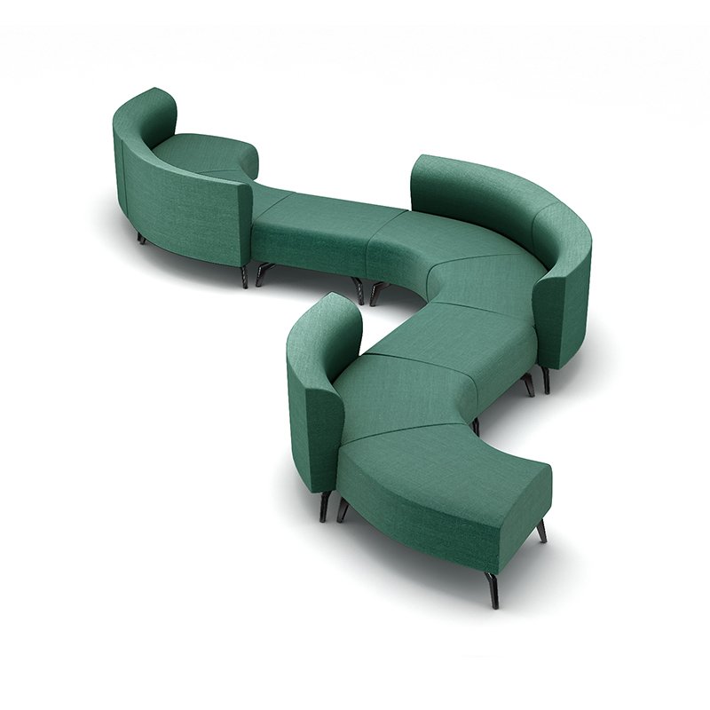 Customized Modern Style Couch Living Room Garden Sofas Textile Sofa Set Furniture Fabric Office Reception Sectional Sofa