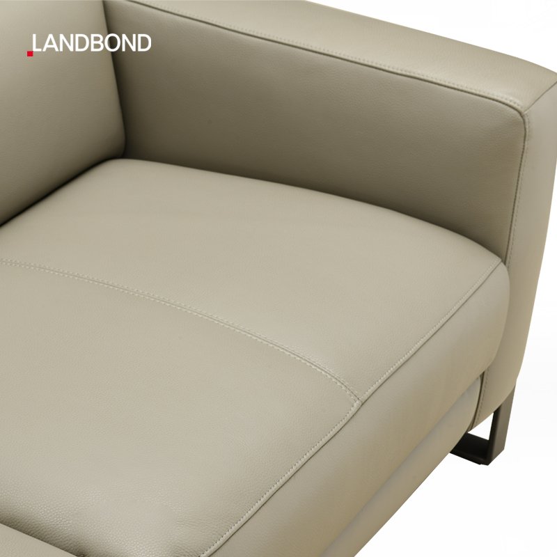 Genuine Leather Office Sofas with Adjustable headrest Luxury Living Room Sets 3 seater office sofa set for villa and hotel