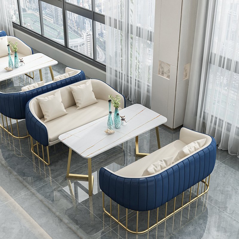 New Arrival Luxury Office Negotiating Table And Chair Set Hotel Rest Area Leisure Business Reception Sofa