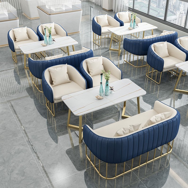 New Arrival Luxury Office Negotiating Table And Chair Set Hotel Rest Area Leisure Business Reception Sofa