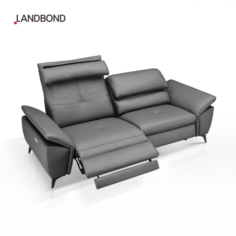 Electric Recliner Sofa adjustable back modern lounge 3 seater furniture Living room leather sofa for hotel and villa