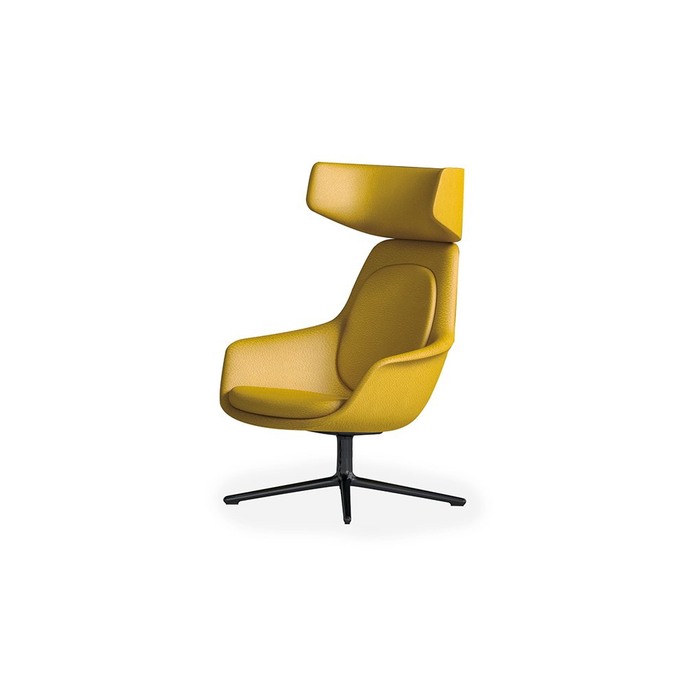 Modern Design Public Area Reception armchairs one seat office lounge sofa chair with leather