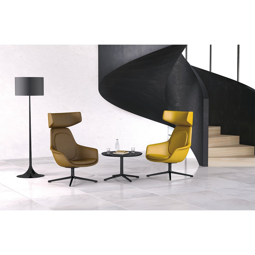 Modern Design Public Area Reception armchairs one seat office lounge sofa chair with leather