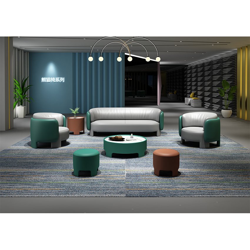 Panda image Curved Sofa Home Furniture Living Room Sofas Leather Sofas