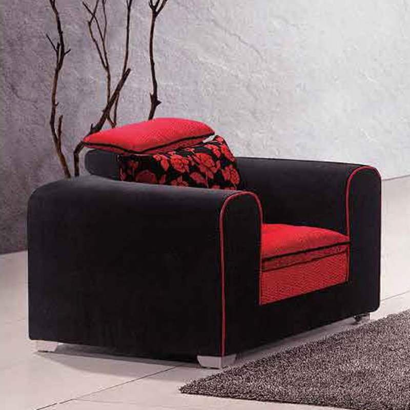 Living room black and red color sofas premium modern style sofa set for living room