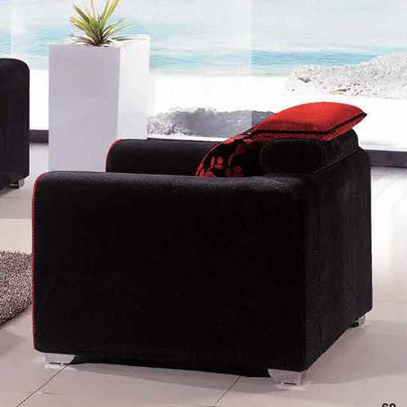 Living room black and red color sofas premium modern style sofa set for living room