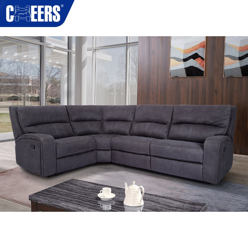 CHEERS Custom Luxury Design Manual Recliner Sectional Corner Furniture Sofas Sectional Couch Sofa Indoor Living Room Sofa