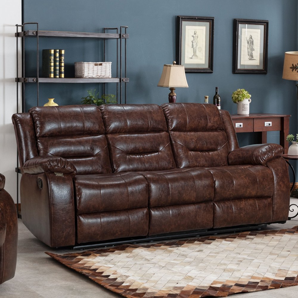 Reclining Leather Corner Loveseat Sofa Home Furniture Sectional Sofa American Style Fabric Modern Living Room Sofa Contemporary