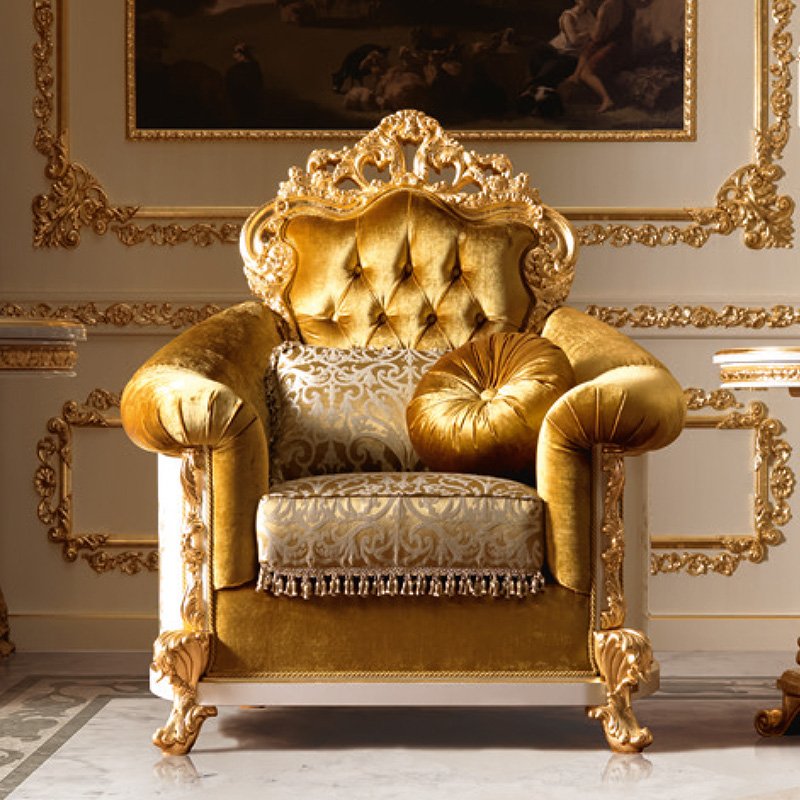 Made in China Classical Design Living Room Furniture European-style luxury solid wood hand-carved sofa
