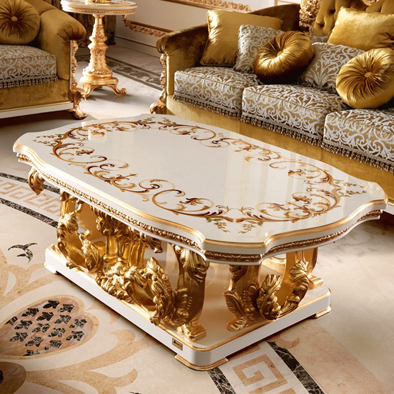 Made in China Classical Design Living Room Furniture European-style luxury solid wood hand-carved sofa