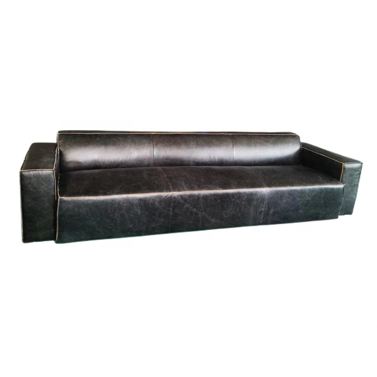 customized oversize black leather sofa executive genuine leather couch hotel lobby bedroom hotel couch luxury leather sofa