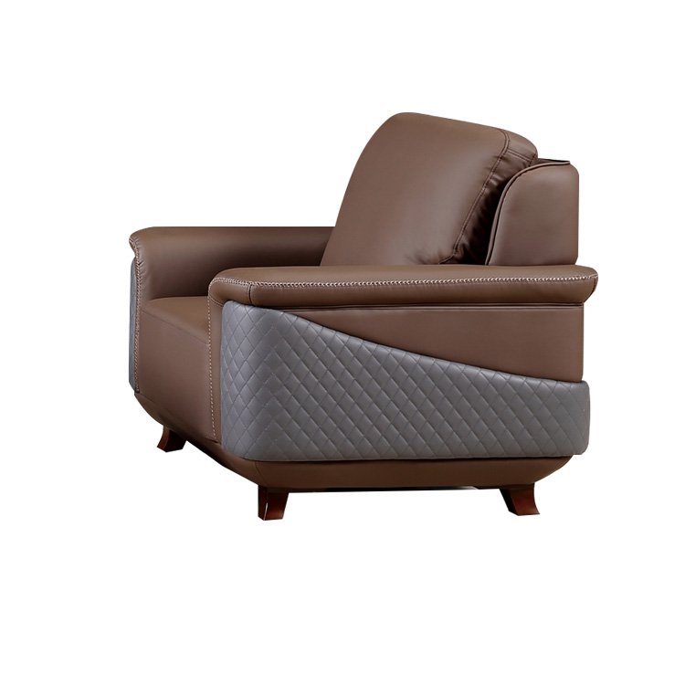Top Leather High Density Foam Sectional Sofa Office Furniture Commercial Brown Sofa Set Living Room Furniture Modern