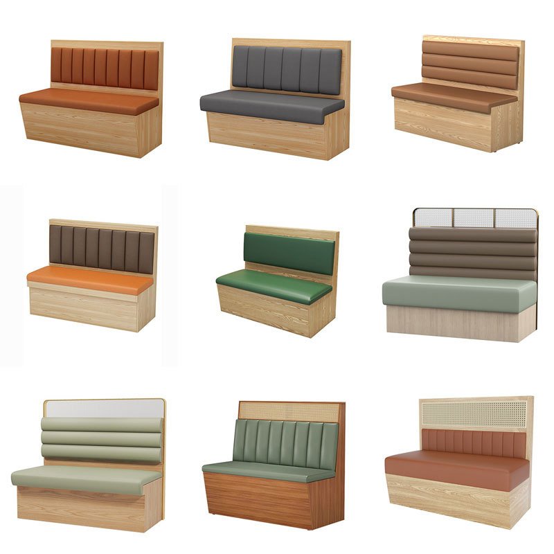 Tea house booth seat canteen Western restaurant booth seat sofa snacks Japanese noodle restaurant milk tea shop tables chairs
