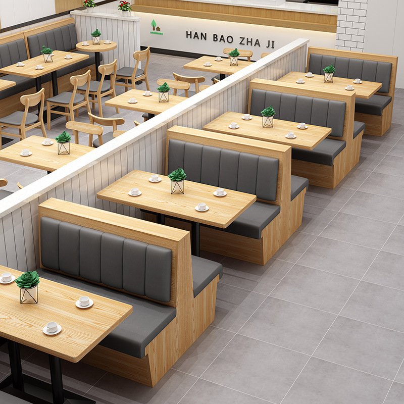 Tea house booth seat canteen Western restaurant booth seat sofa snacks Japanese noodle restaurant milk tea shop tables chairs