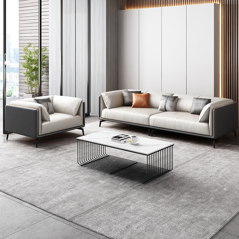 Professional office furniture leather sofa Hotel office sofa Set luxury Couch Lounge Modular Sectional reception sofas modernos
