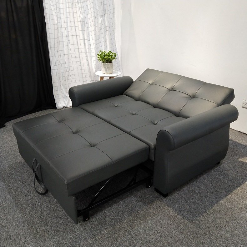 Save Space Multi-purpose Sofa Cum Bed Fabric Folding Chair Sleeper Living Room Metal Frame Sofa Bed