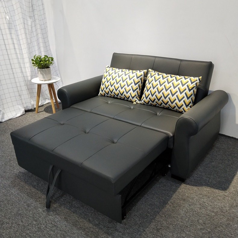 Save Space Multi-purpose Sofa Cum Bed Fabric Folding Chair Sleeper Living Room Metal Frame Sofa Bed
