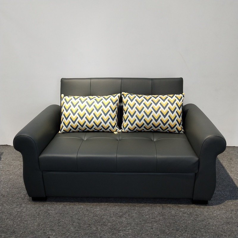 Save Space Multi-purpose Sofa Cum Bed Fabric Folding Chair Sleeper Living Room Metal Frame Sofa Bed