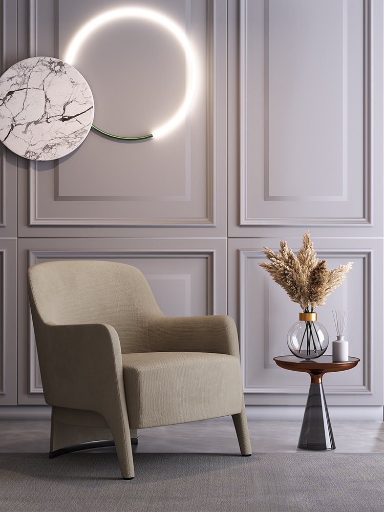 Contemporary Single Chair for Lounge Areas - Nordic Style Sofa Chair for Living Room, Bedroom, and Balcony