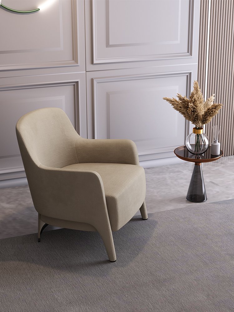 Contemporary Single Chair for Lounge Areas - Nordic Style Sofa Chair for Living Room, Bedroom, and Balcony