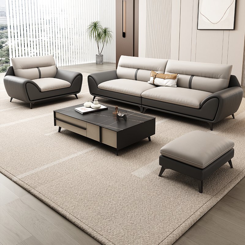 Light Luxury Modern Office Sofa Set Three-Person Simple Modern Combination for Business or Leisure Reception for Living Room