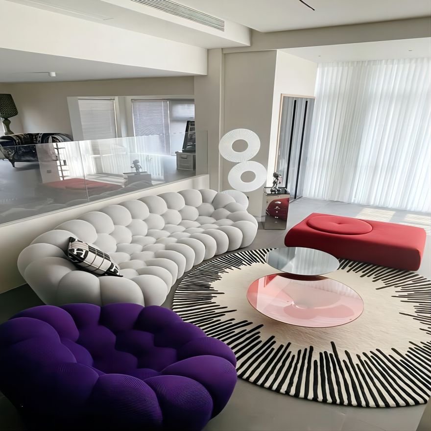 Factory price top selling high quality luxury living room leather lounge honeycomb foam sofa set furniture