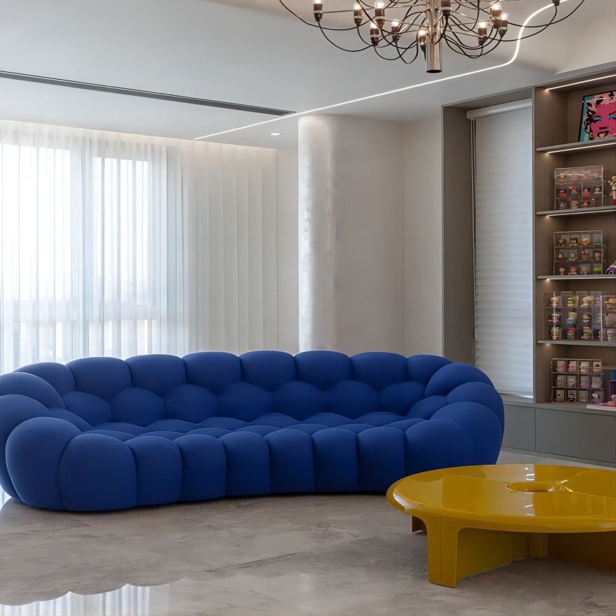 Factory price top selling high quality luxury living room leather lounge honeycomb foam sofa set furniture