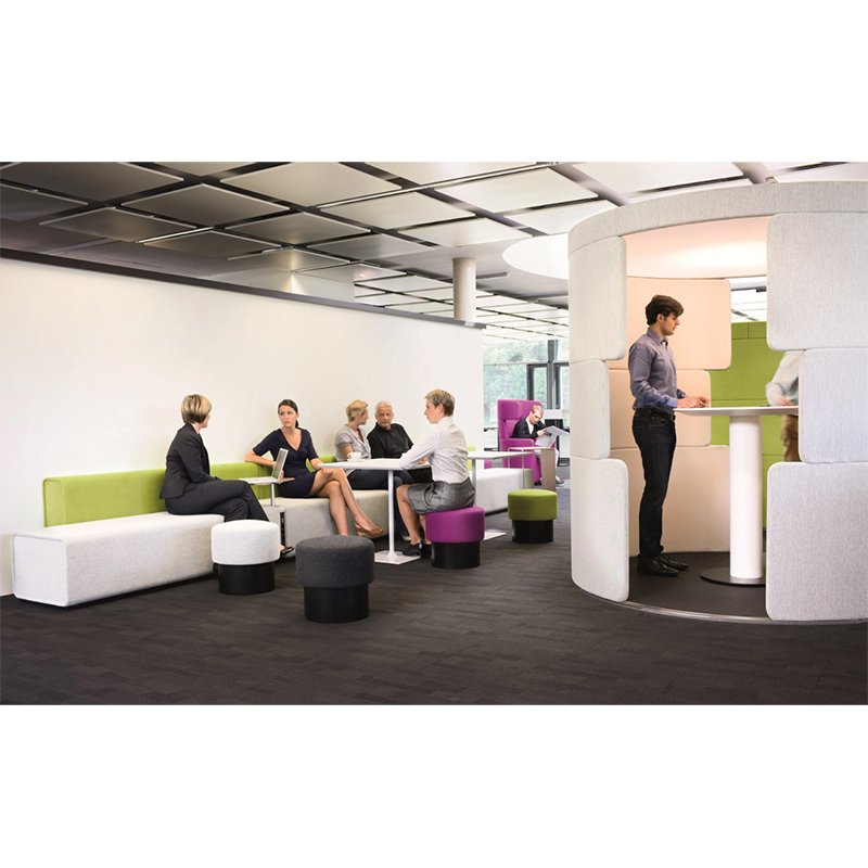 wholesale office furniture modern upholstered office booth seating fabric acoustic office pod with sofa