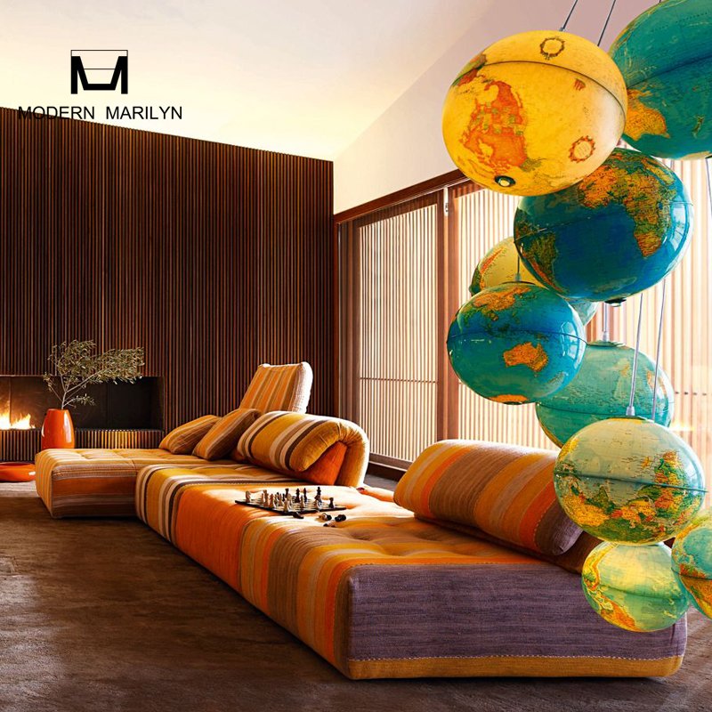 Best-Seller Multi Color L-shaped Fabric Sectional Sofa Customizable Floor Living Room Canape Roche Bobois Divano Mah Jong Sofa