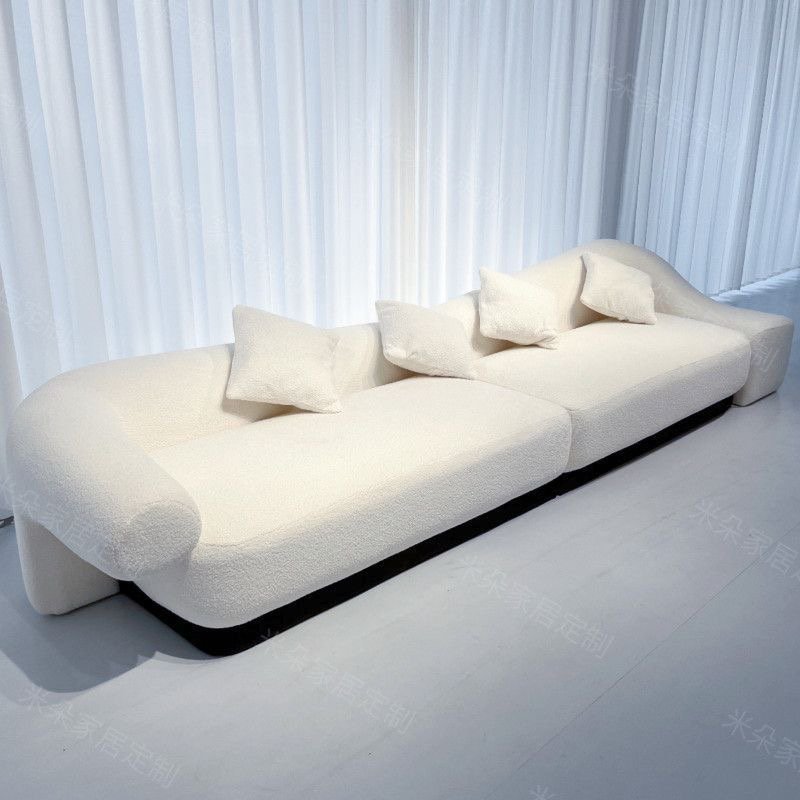 Cream style living room designer minimalist small household casual fabric sofa Home sofa office sofa advanced modular