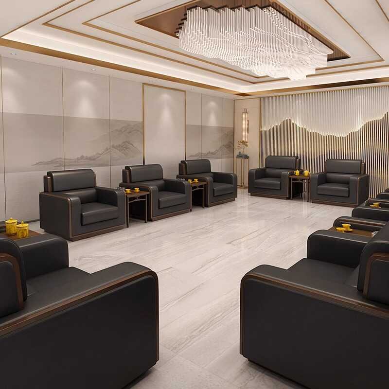 Business Reception Room, Hotel Conference Room Sofa, Leather Single Seat Sofa