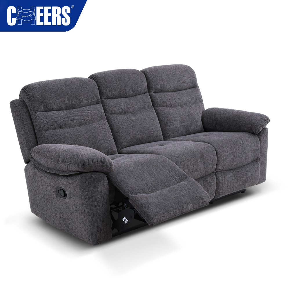 MANWAH CHEERS Comfortable Manual Fabric Recliner Sofa Set Functional Home Furniture 321 Living Room Sectional Sofa