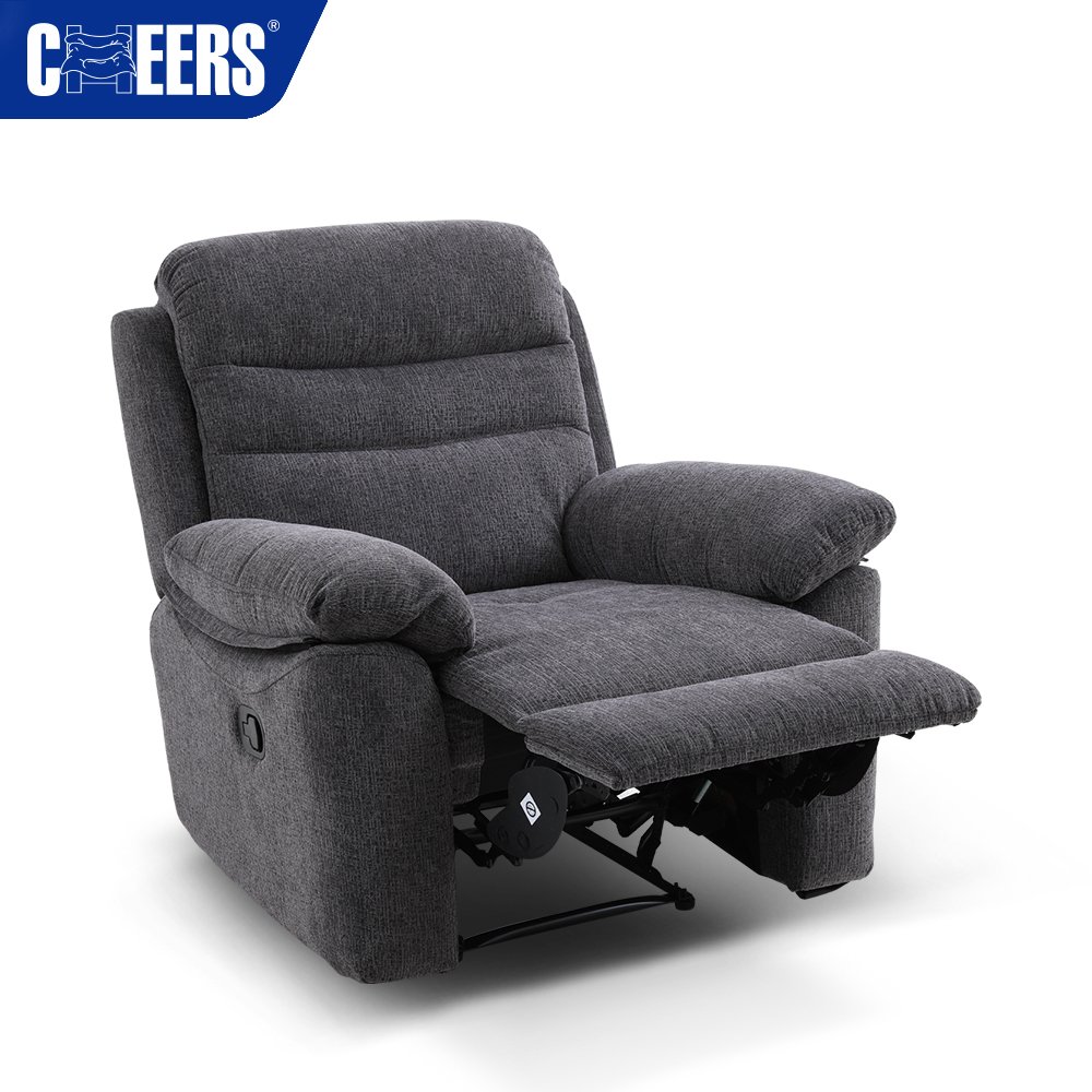 MANWAH CHEERS Comfortable Manual Fabric Recliner Sofa Set Functional Home Furniture 321 Living Room Sectional Sofa