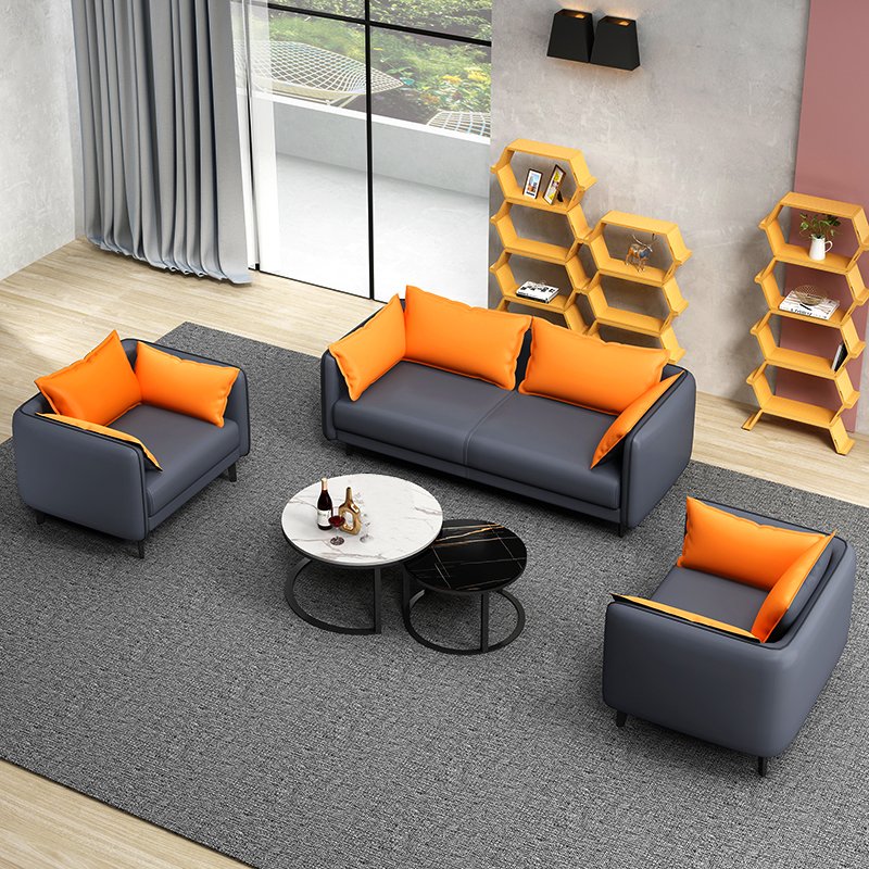 High Quality Leather Office Room Sofa Set New Modern Design Waiting Room Furniture Sofa Customized