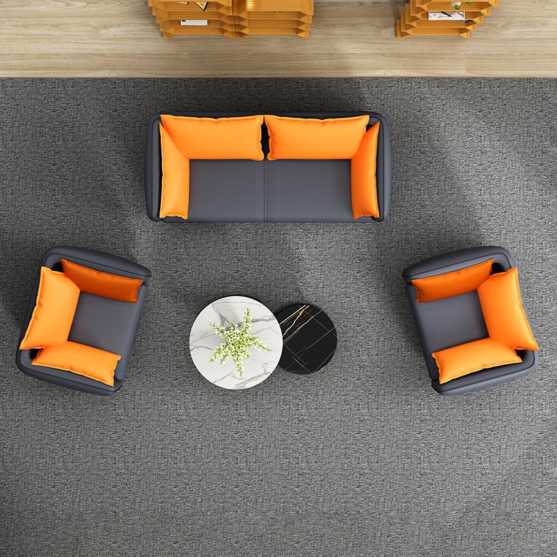 High Quality Leather Office Room Sofa Set New Modern Design Waiting Room Furniture Sofa Customized