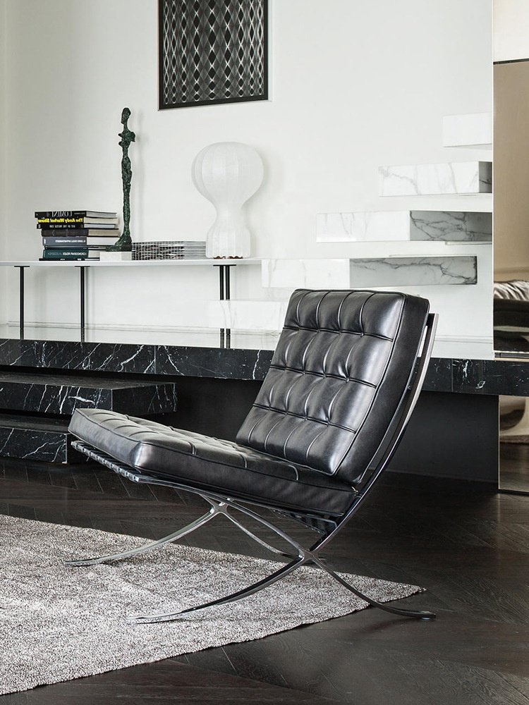 Barcelona Sofa Chair Nordic Single Sofa Italian Designer Chair Personality Retro Lounge Chair