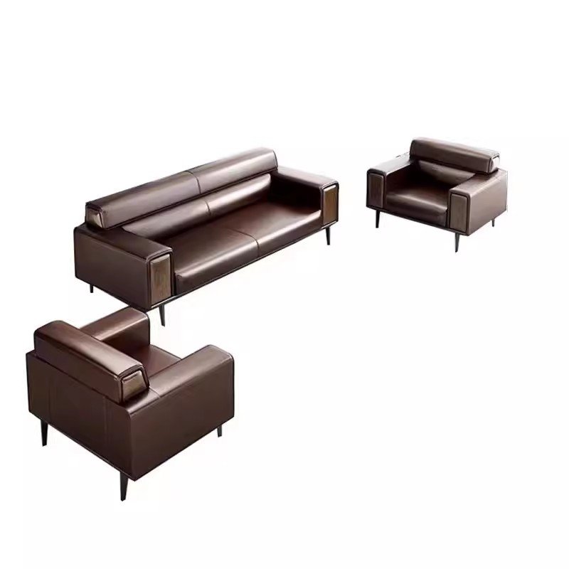 The boss office sofa simple modern business office sofa meeting guests to discuss the reception area leather sofa combination