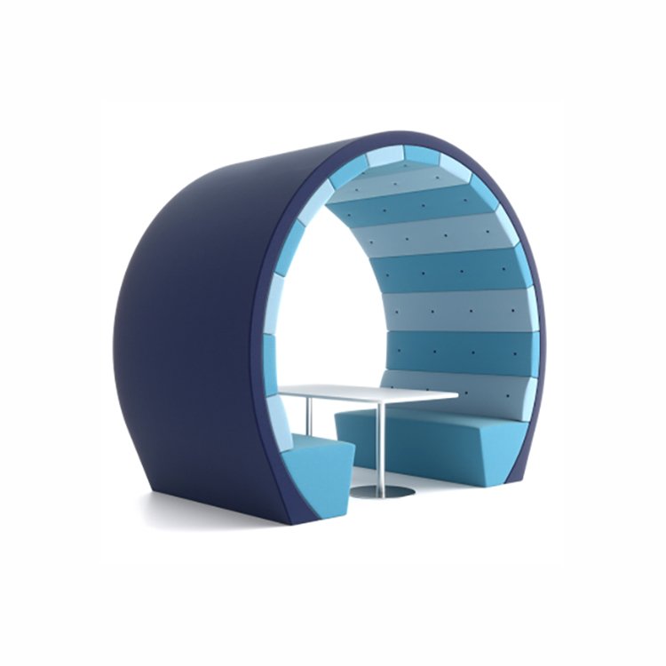 new design custom made modern sofa curved velvet upholstery round booth for office