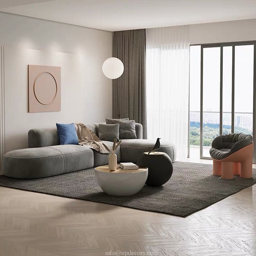 Latest Italian Design Furniture Fabric Sofa 2 Seats 3 Seats L Shaped Corner Sofa Furniture Living Room