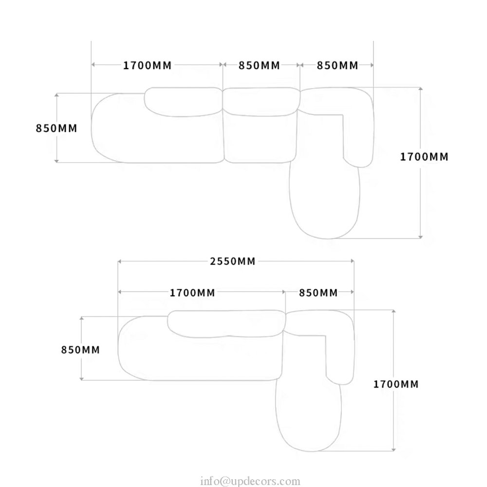 Latest Italian Design Furniture Fabric Sofa 2 Seats 3 Seats L Shaped Corner Sofa Furniture Living Room
